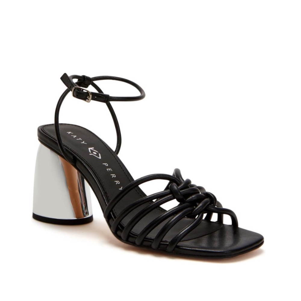 Katy Perry Black The Timmer Knotted Sandal Women’s Size 9.5